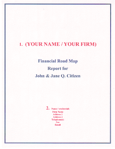 YOUR FINANCIAL ROAD MAP